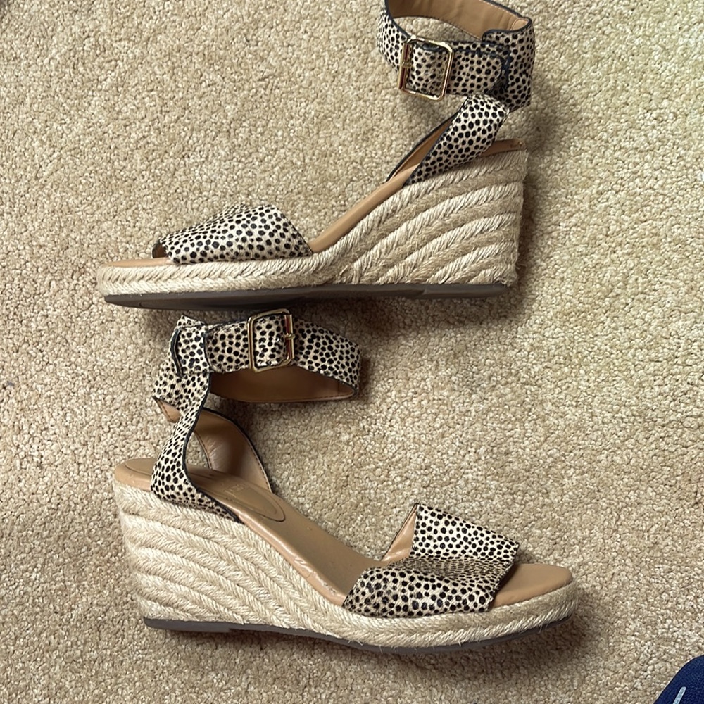 J. Crew Factory Calf Hair Platform Espardrilles